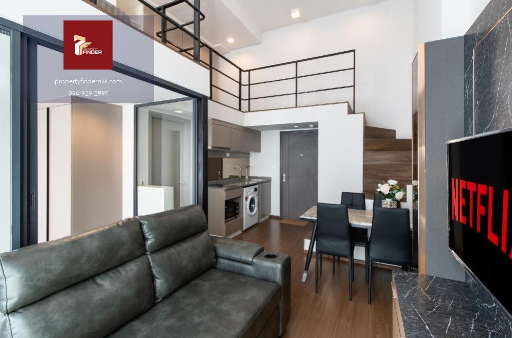 PFD-07969 ให้เช่า Ideo New Rama 9 ห้อง Duplex เพดานสูง 4.5 ม. 2 นอน 50 ตรม. ชั้น 22