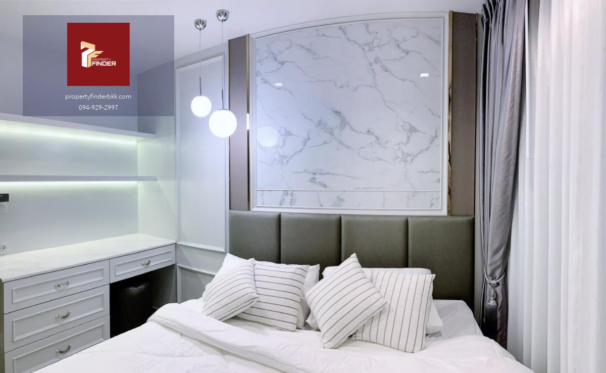 PFD-07816 ให้เช่า Life Asoke-Rama 9 ห้อง 1 Bed Plus (35 ตร.ม.) แต่งหรู Modern Luxury มี Walk-in Closet + เตียง 6 ฟุต | ใกล้ MRT พระราม 9 เพียง 25,000 บ.