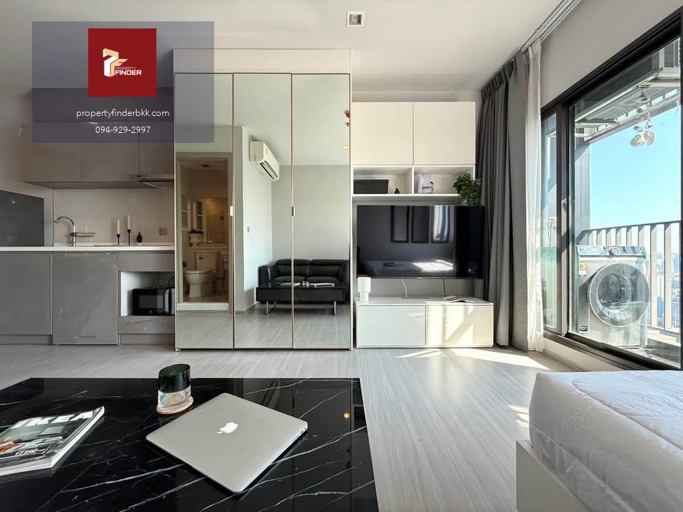 PFD-07814 ให้เช่า Life Asoke-Rama 9 (ไลฟ์ อโศก-พระราม 9) ชั้น 40 วิวอโศก-มักกะสัน เฟอร์ฯ ครบ มีเครื่องซักผ้า ราคา 19,000 บ.