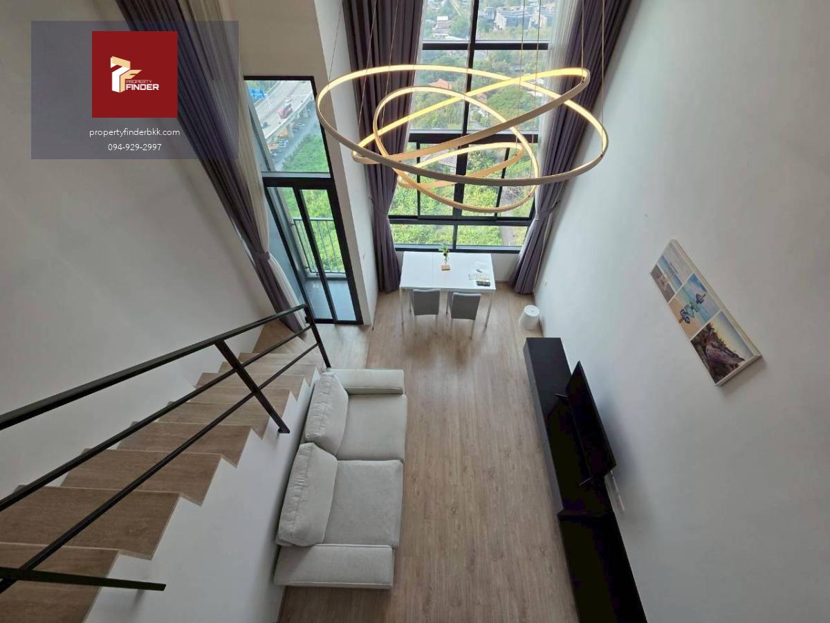 PFD-07856 ให้เช่า Ideo New Rama 9 (ไอดีโอ นิว พระราม 9) ห้อง Duplex เพดานสูง (2 ชั้น) | ชั้น 23 วิวเมืองสวย 37 ตร.ม. แต่งครบ พร้อมอยู่ 17,000 บ.