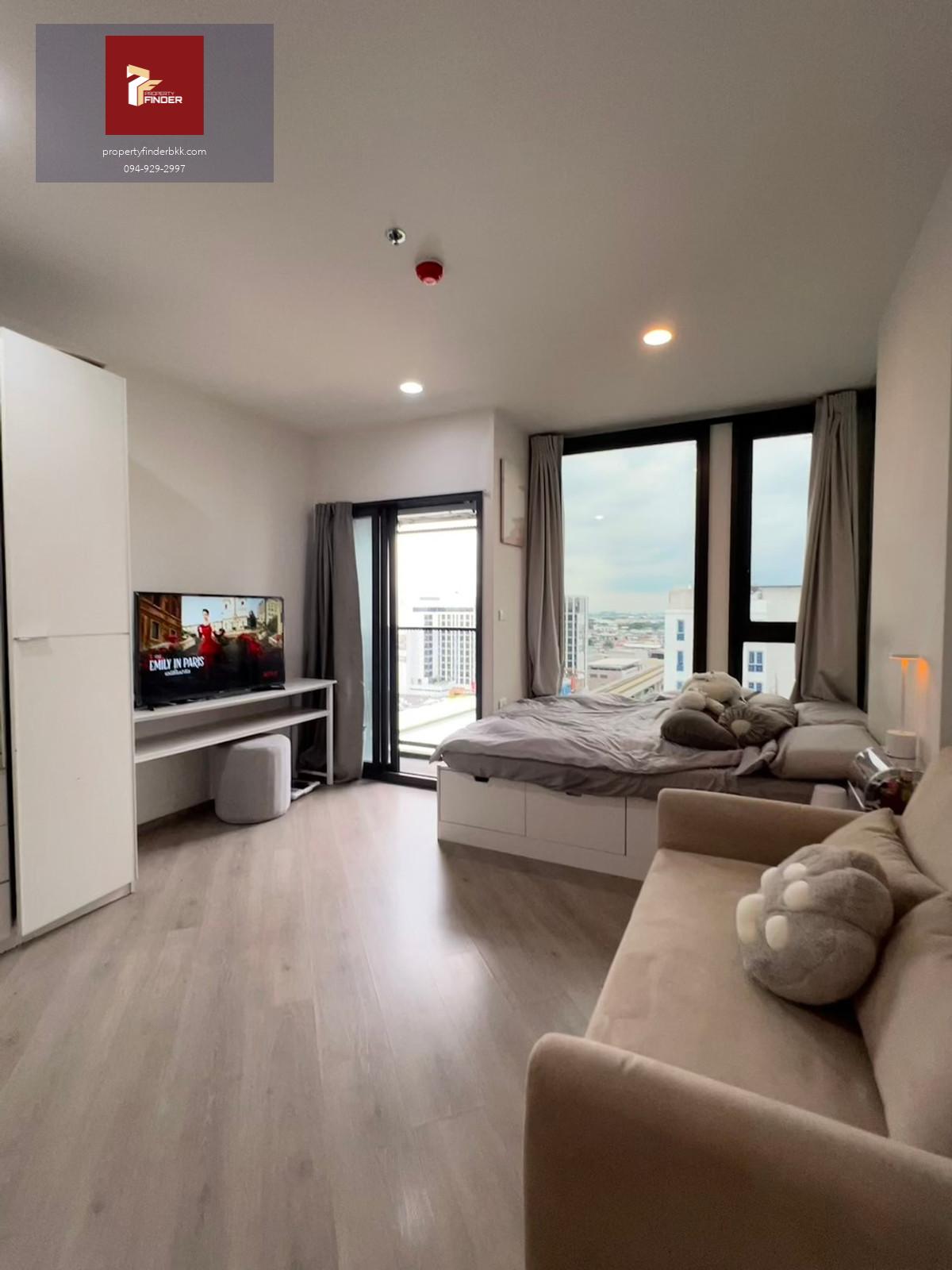 PFD-07747 ให้เช่า The Base Saphanmai (เดอะ เบส สะพานใหม่) ห้องมุม วิวสวยติดรถไฟฟ้า | ครื่องซักผ้า | เฟอร์นิเจอร์ฟังก์ชันครบ!