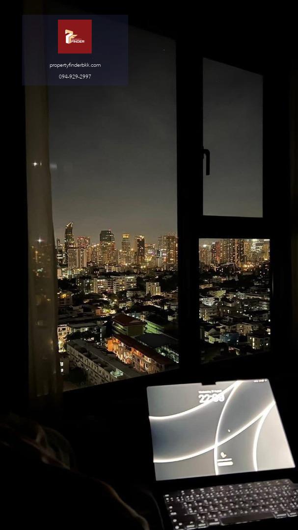 PFD-07923 ให้เช่า The BASE Phetchaburi - Thonglor ห้องมุม 33 ตรม. ชั้น 19 วิวสวย ฟรี WiFi เฟอร์ฯ