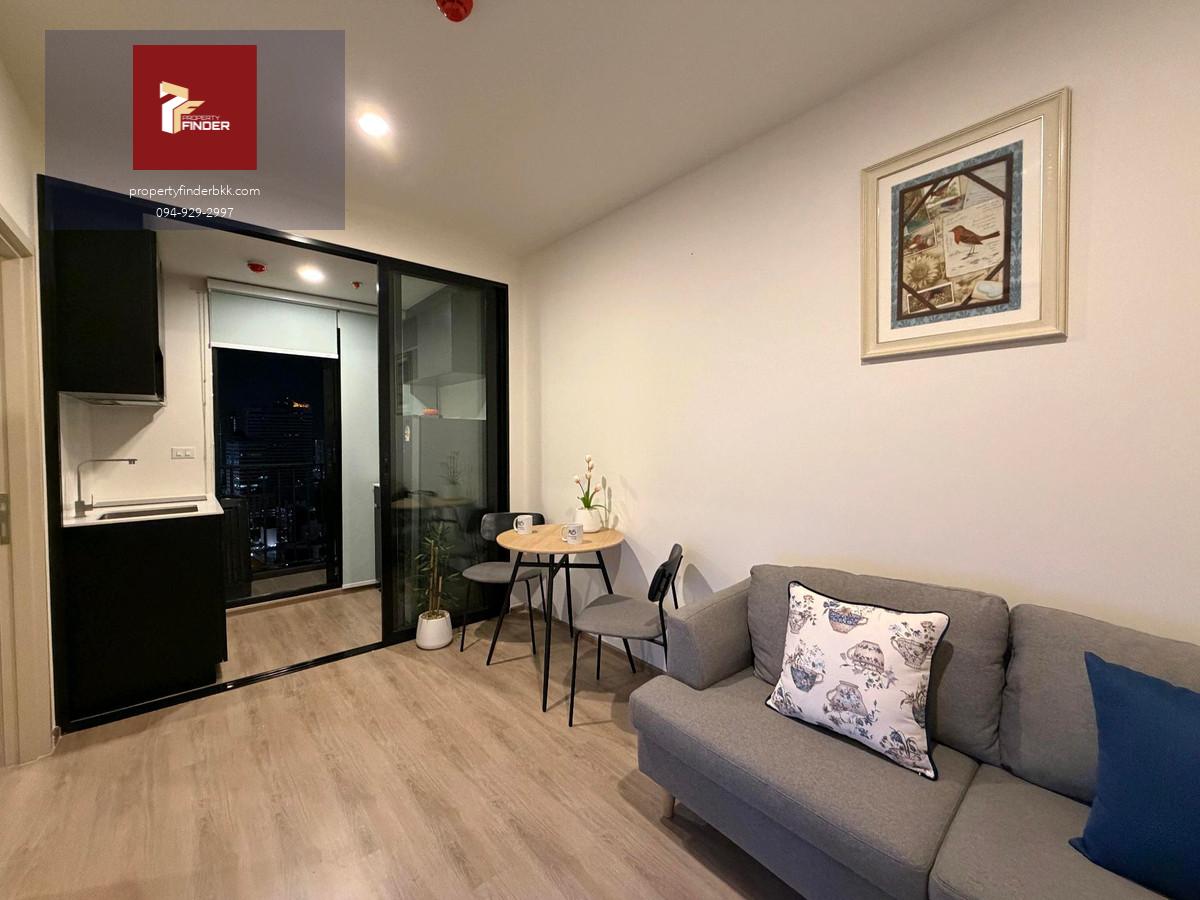 PFD-07902 ให้เช่า Nue District R9 ใกล้ MRT พระราม 9 ตึกหน้า 1 นอน วิวเมือง เฟอร์ครบ