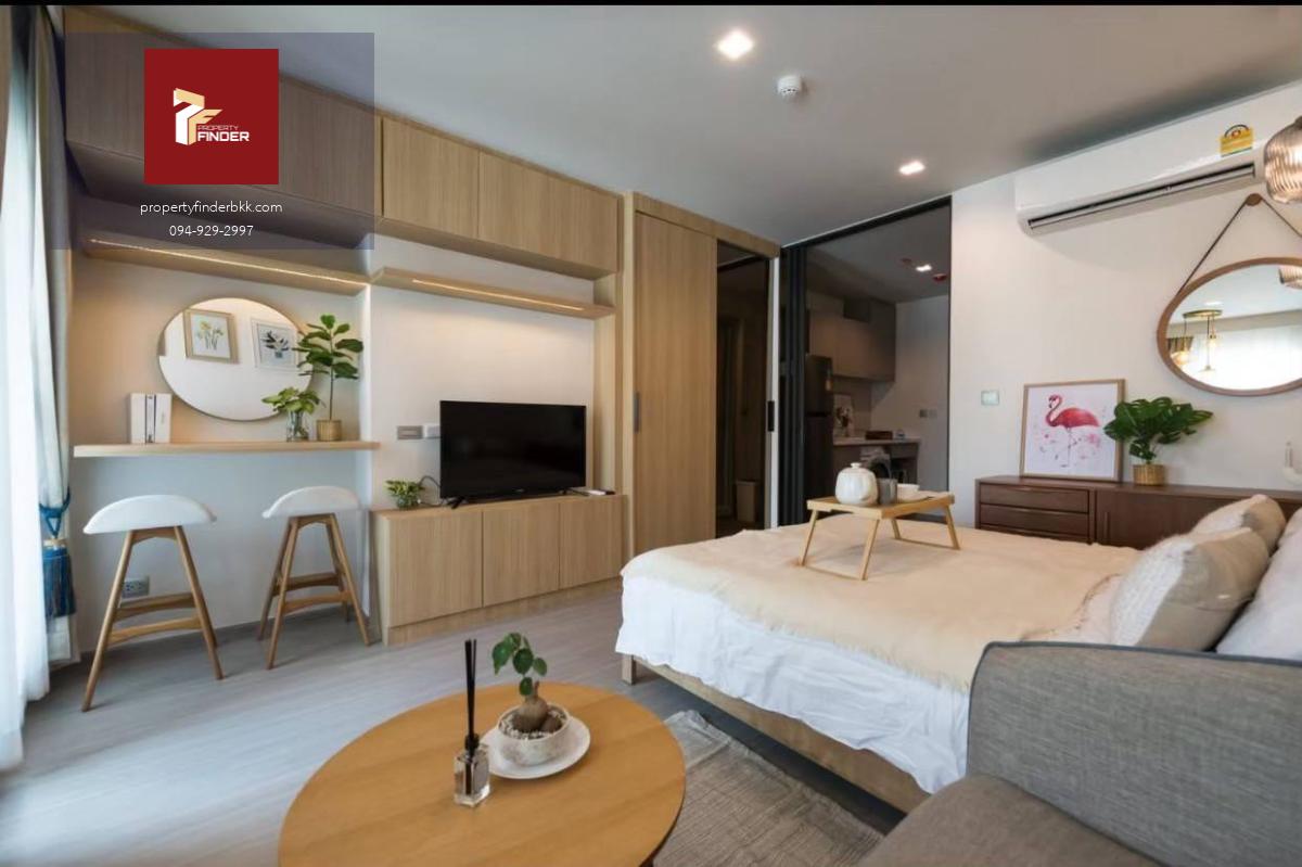 PFD-07831 ให้เช่า Life Ladprao (ไลฟ์ ลาดพร้าว) ติด BTS ห้าแยก & เซ็นทรัล 0 ม. | Studio ใหญ่ 29.5 ตร.ม. (ครัวแยก) ตึก A ชั้น 12A วิวตึกช้าง 18,000 บ.