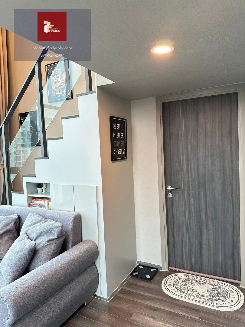 PFD-08828 ให้เช่าคอนโด ไนท์บริดจ์ สเปซ พระราม 9 (KnightsBridge Space Rama 9) ห้องสวรูปแบบ Duplex แต่งครบหรูหราพร้อมอยู่ ใกล้ MRT พระราม 9 🏙️✨