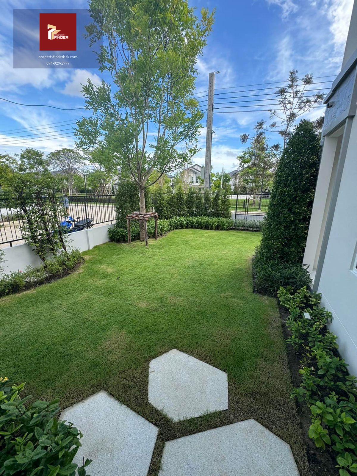 RL-084 ให้เช่า บ้านเดี่ยว วิลลาจจิโอ 3 ศรีนครินทร์-บางนา (Villaggio 3 Srinakarin-Bangna) ขนาด 64 ตร.ว. บ้านใหม่ แต่งสวยหลังมุม