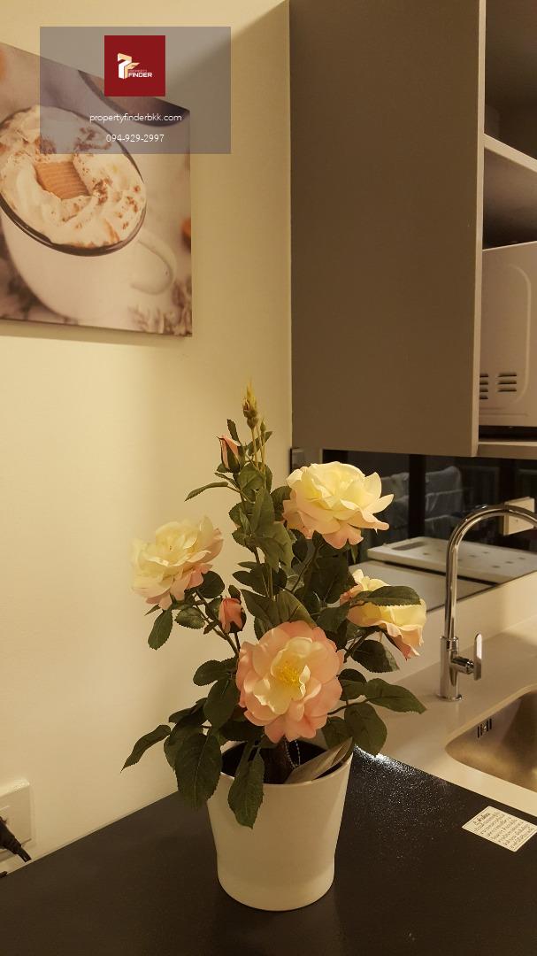 PFD-07858 ให้เช่า Origin Ramintra 83 Station (ออริจิ้น รามอินทรา 83) ติดรถไฟฟ้าสีชมพู | 1 Bed ครัวปิด วิวสวน (ผนังห้องนอนไม่ติดใคร) Smart Home + เครื่องซักผ้า 10,000 บ.