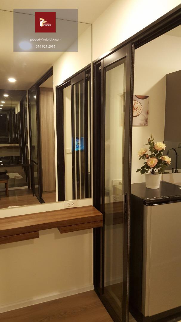 PFD-07858 ให้เช่า Origin Ramintra 83 Station (ออริจิ้น รามอินทรา 83) ติดรถไฟฟ้าสีชมพู | 1 Bed ครัวปิด วิวสวน (ผนังห้องนอนไม่ติดใคร) Smart Home + เครื่องซักผ้า 10,000 บ.