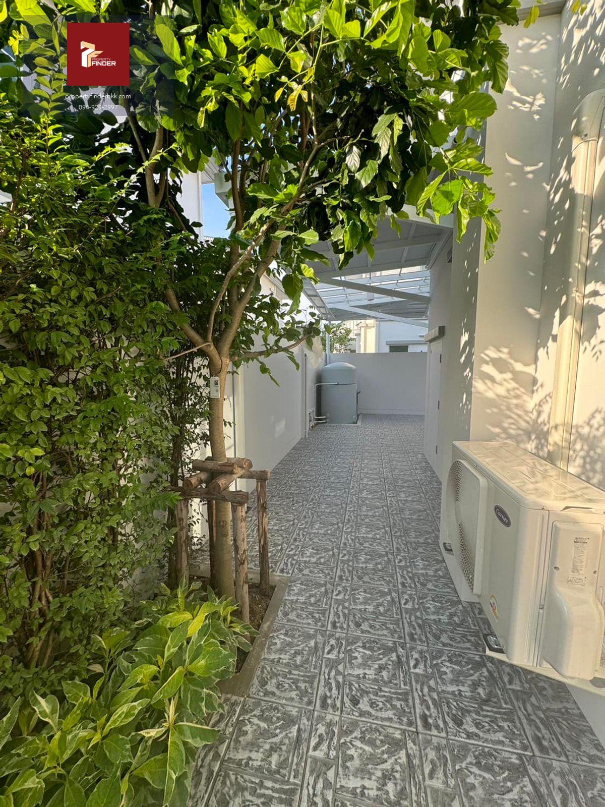 RL-084 ให้เช่า บ้านเดี่ยว วิลลาจจิโอ 3 ศรีนครินทร์-บางนา (Villaggio 3 Srinakarin-Bangna) ขนาด 64 ตร.ว. บ้านใหม่ แต่งสวยหลังมุม