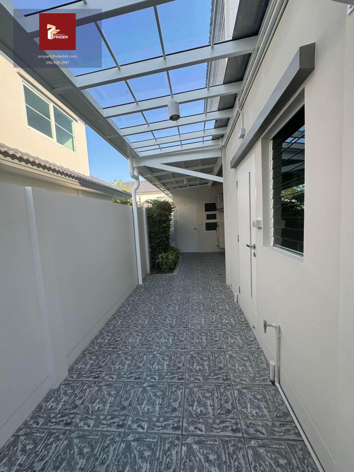 RL-084 ให้เช่า บ้านเดี่ยว วิลลาจจิโอ 3 ศรีนครินทร์-บางนา (Villaggio 3 Srinakarin-Bangna) ขนาด 64 ตร.ว. บ้านใหม่ แต่งสวยหลังมุม