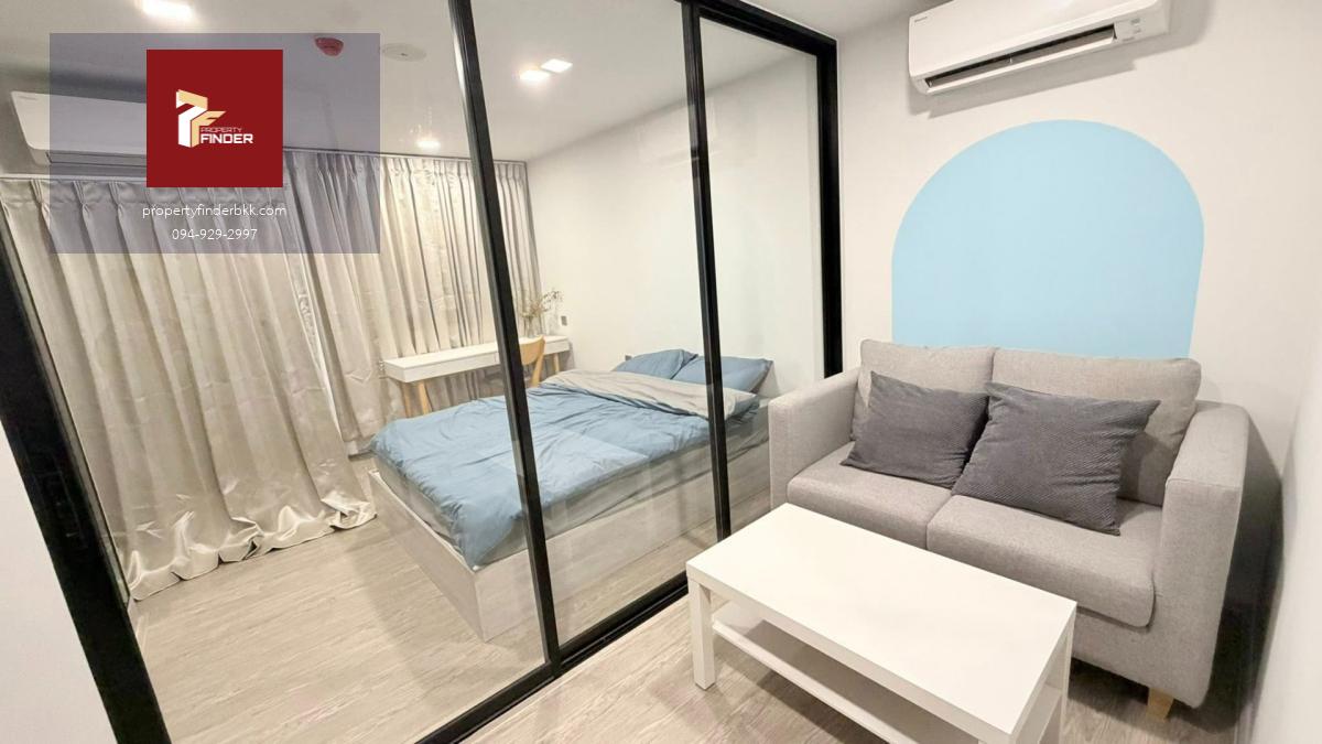 PFD-07834ให้เช่า KAVE SEED KASET (เคฟ ซีด เกษตร) ใกล้ ม.เกษตร | ตึก B ชั้น 4 วิวสวนร่มรื่น เฟอร์ฯ ครบ มีเครื่องซักผ้า + ลำโพง Bluetooth | 13,000 บ.