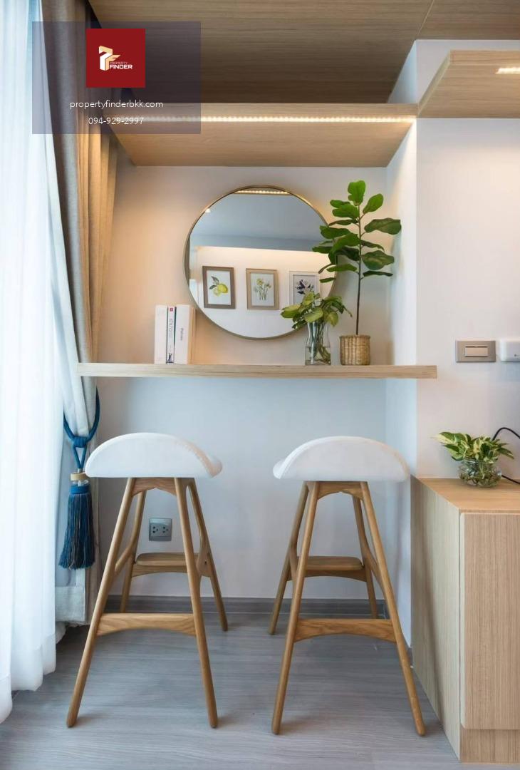 PFD-07831 ให้เช่า Life Ladprao (ไลฟ์ ลาดพร้าว) ติด BTS ห้าแยก & เซ็นทรัล 0 ม. | Studio ใหญ่ 29.5 ตร.ม. (ครัวแยก) ตึก A ชั้น 12A วิวตึกช้าง 18,000 บ.