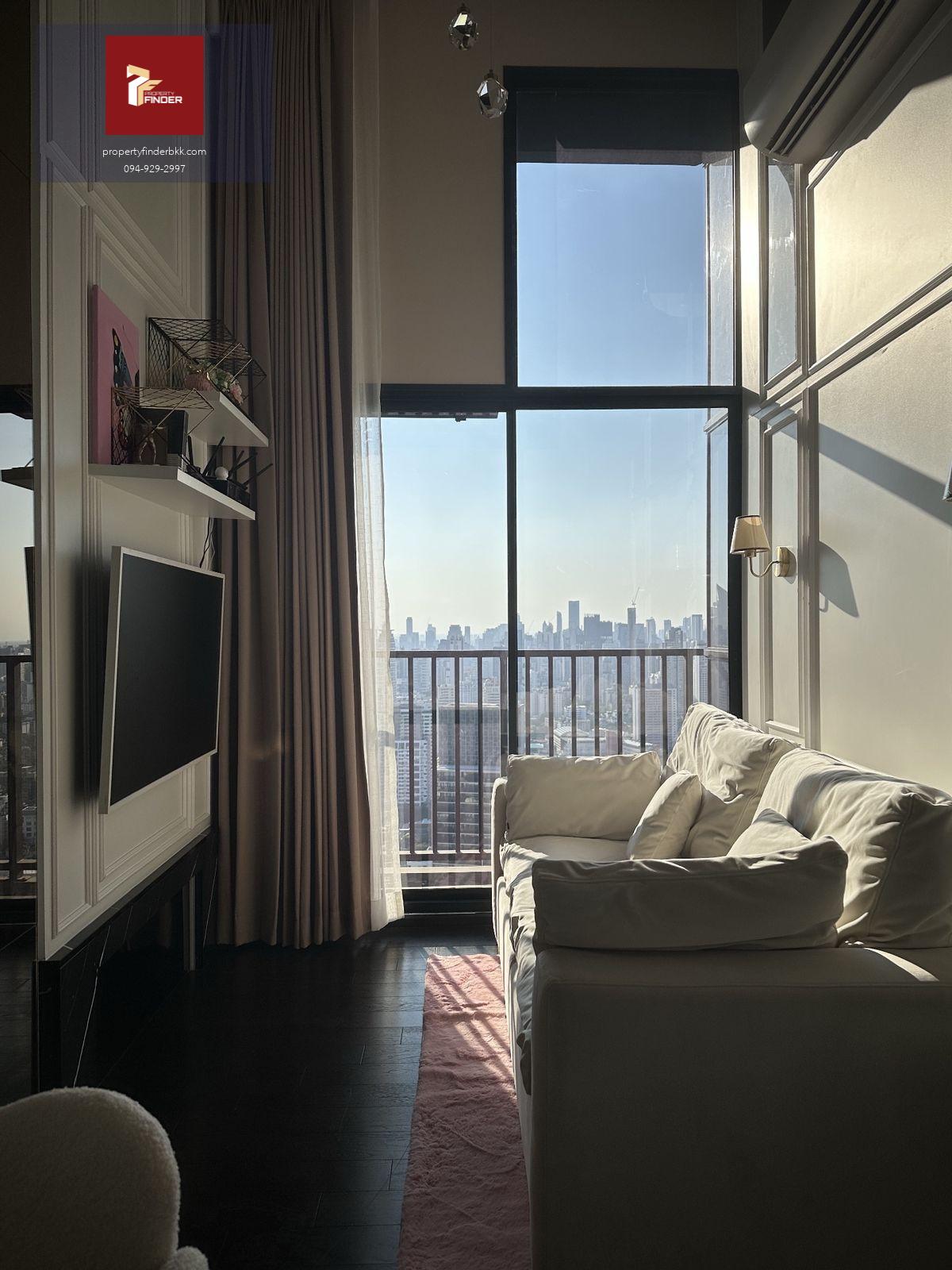 PFD-07753 ให้เช่า Park Origin Thonglor (พาร์ค ออริจิ้น ทองหล่อ) คอนโดหรูระดับ Luxury ใจกลางทองหล่อ 10 ห้อง Duplex ชั้น 43 วิวสวยที่สุด พร้อมเครื่องซัก-อบผ้า